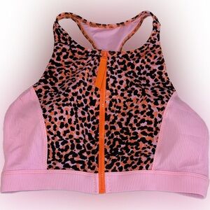 Fabletics Zip-Front Racerback Shaping Swim Top